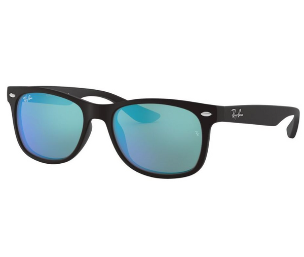 Ray-Ban NEW WAYFARER JUNIOR RJ 9052S Matte Black/Grey Blue Mirror (100S/55)