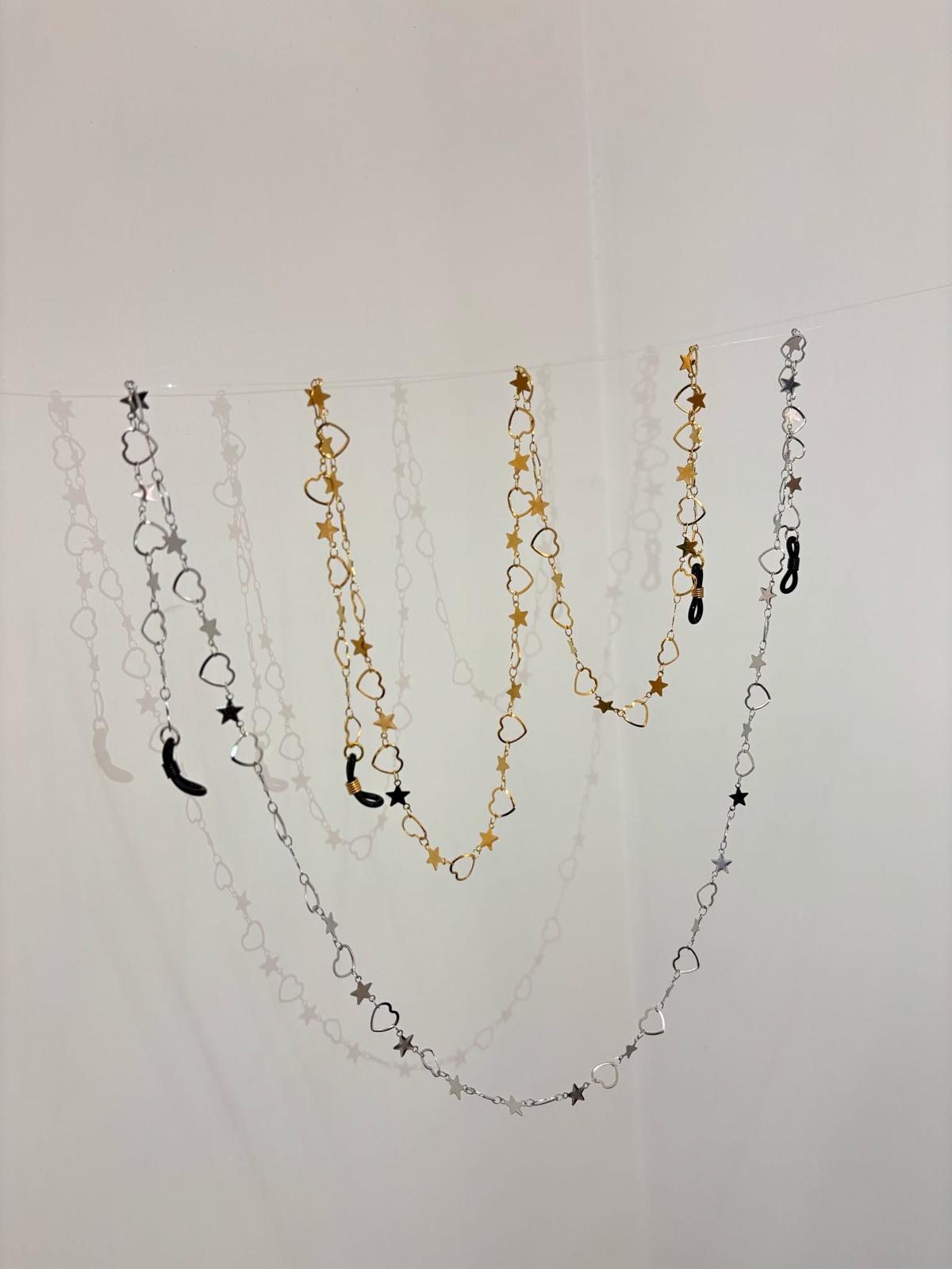 CATENA OCCHIALE HEART&STAR